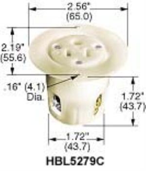 Hubbell HBL5378C insulgrip series flanged inlet
