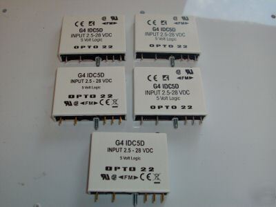 Lot of 5 opto 22 G4IDC5D 2.5-28 vdc input modules