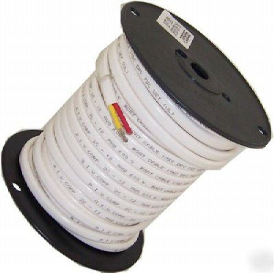 New 2CON 12AWG white boat / marine cable wire 100FT. 