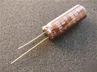 New electrolytic capacitor e-cap radial 10V 105C 3300UF