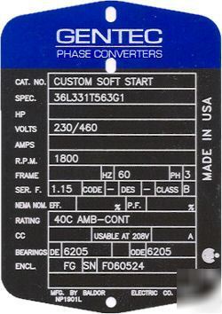 50HP soft start cnc rotary phase converter lift auger