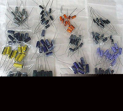 Axial electrolytic capacitor assortment ~ 19 values