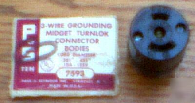 New p&s 7593 15 a 125 v ml-2R midget connector HBL7593