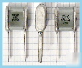 Russian silver mica capacitors SGM4 6800PF 1600V 10PCS.