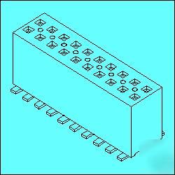 Samtec smt socket, 30 pin dual row, .050