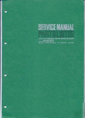 Vintage akai 4400 4400D service manual original