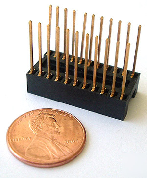 Wire wrap ic sockets ~ 22 pin ~ gold plated leads (4)