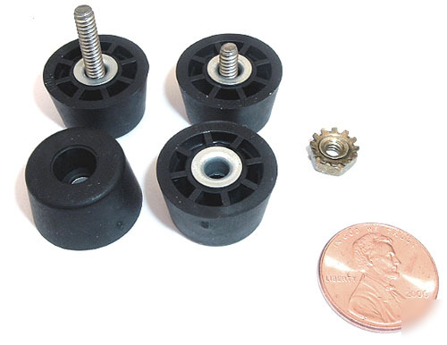 Hard rubber screw on feet ~ 3/8