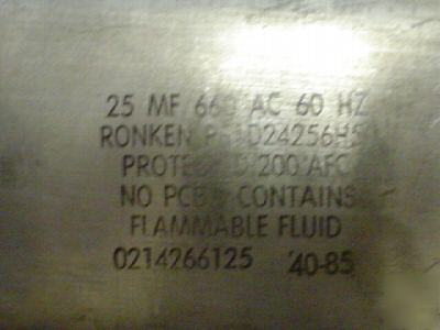 New 1 ronken 660V 25UF a/c motor run capacitor 