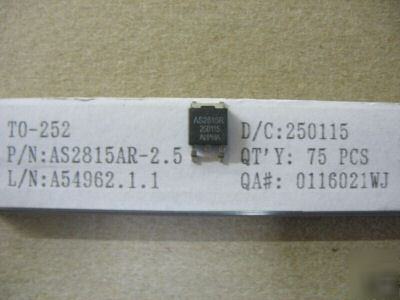 New sipex/alpha 2.5V/1.5A regulator AS2815AR-2.5, ,qty.10
