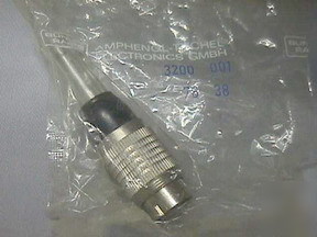 6 amphenol 91-t-3200-001 2 contact screw lock connector