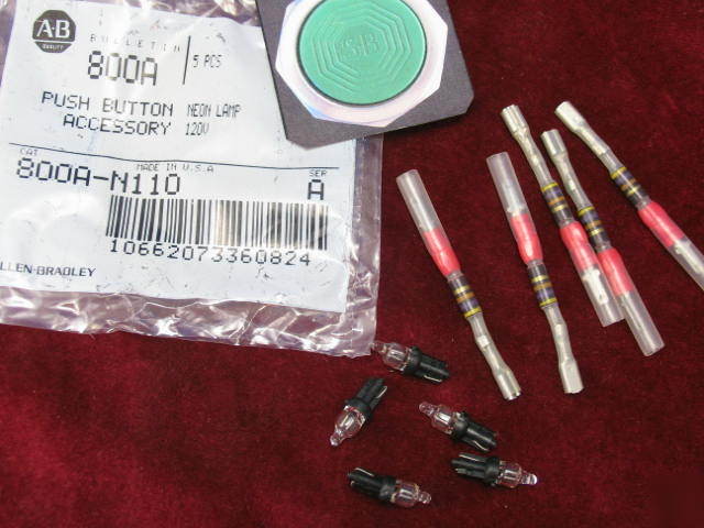 800A-N110 allen bradley pushbutton lamp bulb pack (5)
