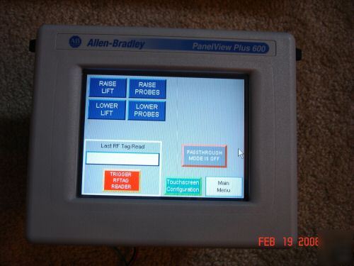 Allen bradley 2711P-T6C20D, color touch panelview plus