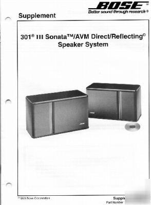 Bose service manual 301 sonata series iii avm speaker