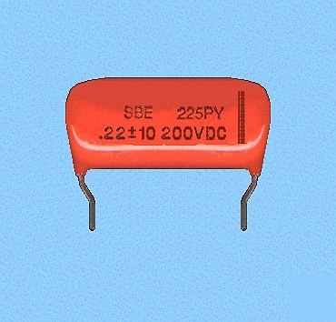Closeout : (75) 0.22 uf 200 v orange drop mylar caps