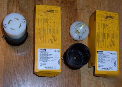 New hubbell 30A twist-lock pair HBL2733/HBL2731 480V 