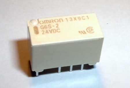 Omron relays dpdt coil:24V contact:2A pcb G6S-2