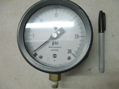 Usg solfrunt gauge large dial 0 - 30 psi process test