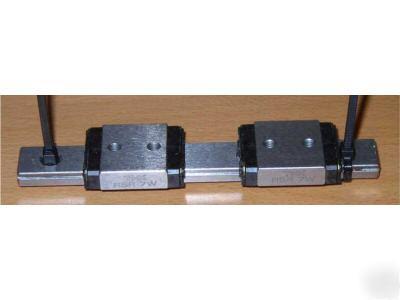 Linear slide rail with 2 blocks. thk 2RSR7W. lot of 5