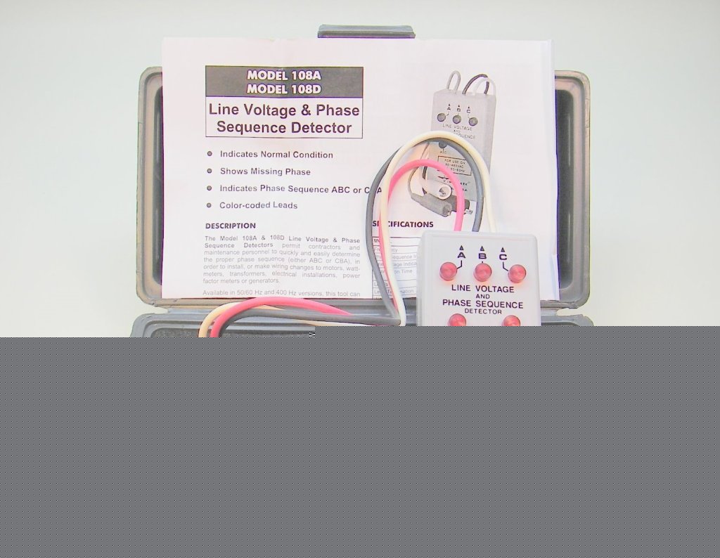 108A voltage & phase sequence detector, time mark corp