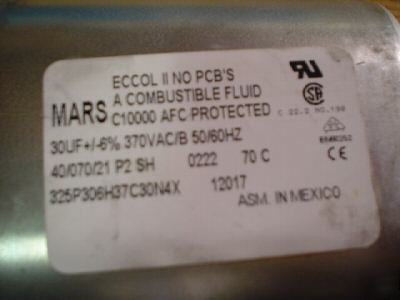 New 2PCS mars 370V 30UF a/c motor run capacitors 