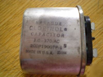 New 2PCS sprague 370V 1UF a/c motor run capacitors 