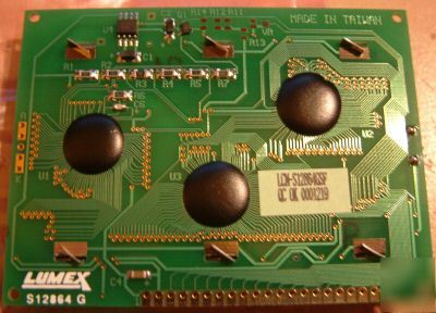 1X lumex lcm-S12864GSF graphic lcd,128X64 , green b/l