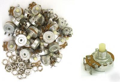 30 pieces 25K linear taper pots 3/8â€ mount, split shaft