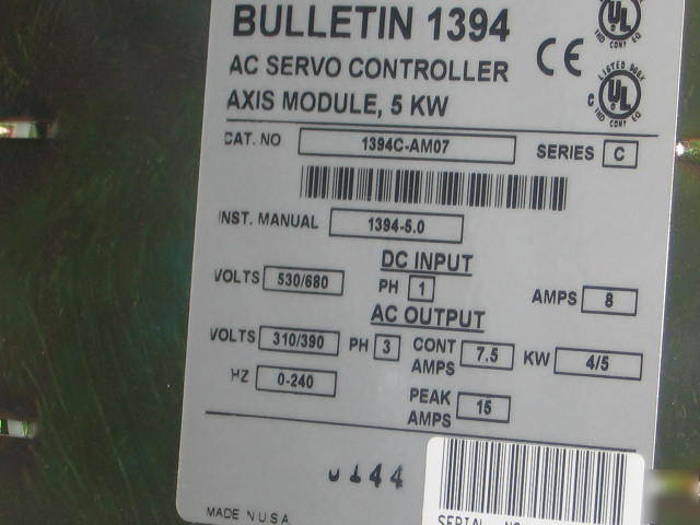 Ab allen-bradley ac servo controller motor cable 1394CA