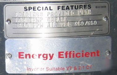 Emerson refrigeration duty 5 hp 230/460V 1170RPM FR215T