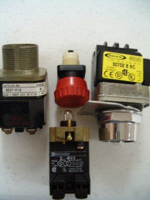 Lot of 6 push button selector switch rees ab square d +