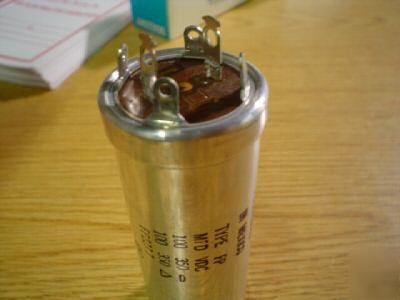 2 mallory 350V 100UF dual section twist lock capacitor