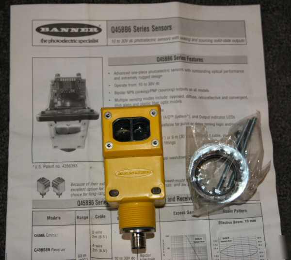 Banner full size dc photoelectric sensor Q45BB6LPQ5 