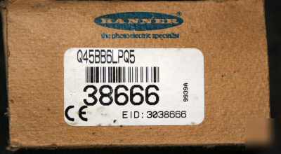 Banner full size dc photoelectric sensor Q45BB6LPQ5 