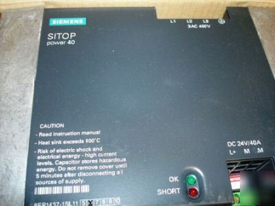 New siemens sitop power 40 power supply, 6EP1437-1SL11 