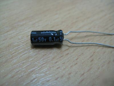 0.1UF 50V nichicon alum electr radial capacitors 100PCS