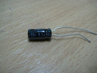 0.1UF 50V nichicon alum electr radial capacitors 100PCS