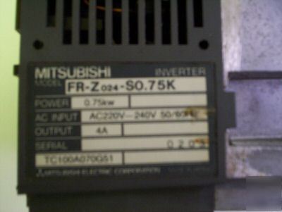 Mitsubishi freqrol Z024-0.75K inverter,fr-Z024-S0.75K