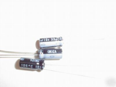 New 50 pcs 16V 33UF nichicon hi-temp radial capacitors 