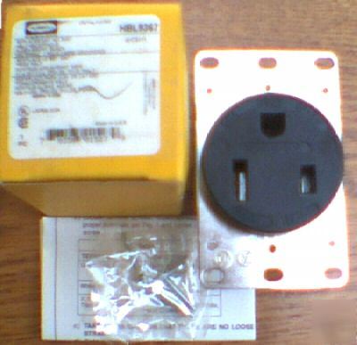 New hubbell HBL9367 50 amp 250 volt 6-50R receptacle