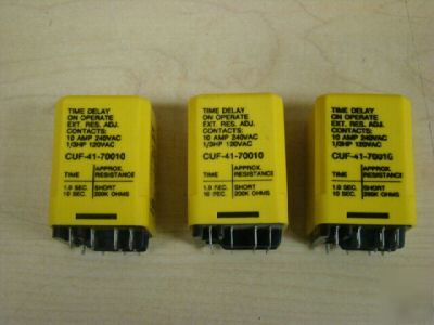 (3) potter & brumfield cuf-41-70010 relay time delay =