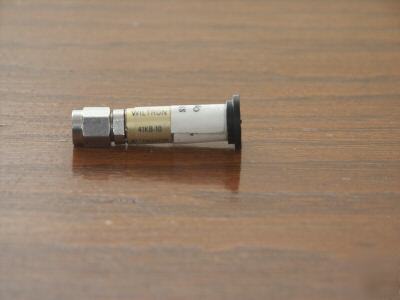 Wiltron 41KB-10 coaxial fixed attenuator, dc-26.5 ghz, 
