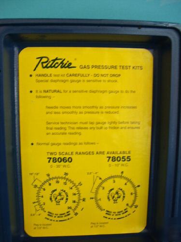 Yellow jacket gas pressure test kit 78060 w/ case
