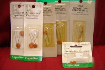 6 assorted packages 2@ ceramic disc capacitors