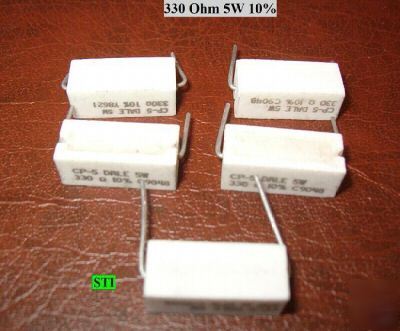  5 watt - 5W - resistors 330 ohm 10% lot of 5