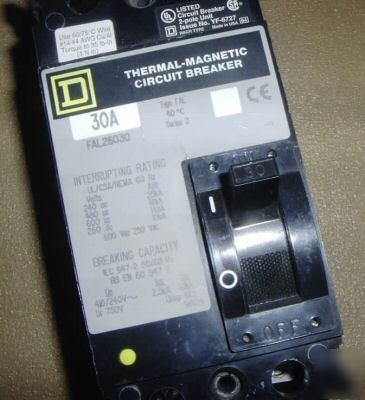 Circuit breaker 30A 600V square d FAL26030