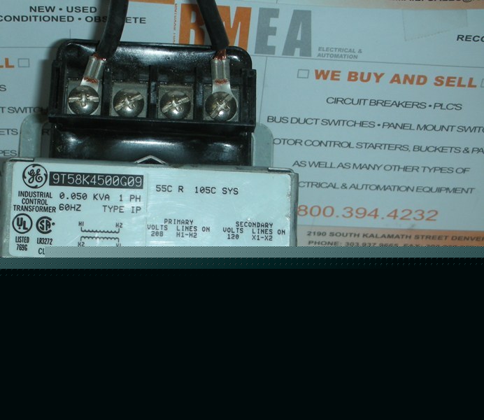 Ge industrial control transformer 9T58K4500G09 used