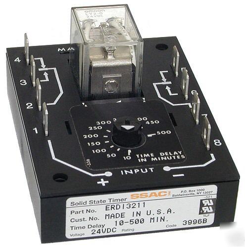 Ssac 24VDC 10-500 min. solid statetimer w/ dpdt relay