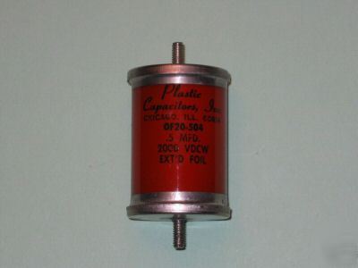 .5 mfd 2000 vdcw plastic capacitors inc