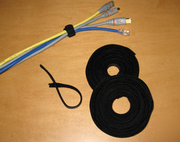 50 reusable velcro strap cable tie 3/4